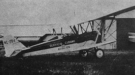Primer avion del Servicio Cubano de Aviacion