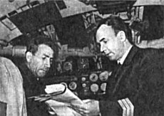 Grunenyshev y Toritsyn, pilotos del primer vuelo regular del Tu-114 a Cuba