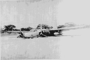 Douglas TB-26 FAG-420 after a wheels up landing at JMMadd (Photo taken from CIA s declassified papers)