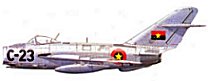 MiG-17 with the angolan colors